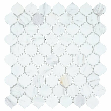 ANDOVA TILES SAMPLE Dayberry 15 x 15 Marble Arabesque Wall  Floor Mosaic Tile SAM-ANDDAY143